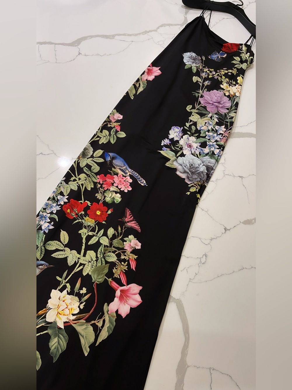 NEW Alice + Olivia Fifi Maxi Dress In Black Size 10 - Picture 6 of 16
